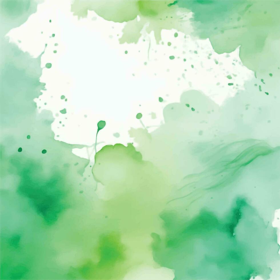 Green watercolor background vector