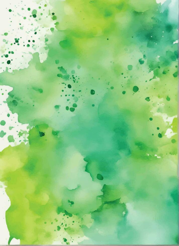 Green watercolor background vector