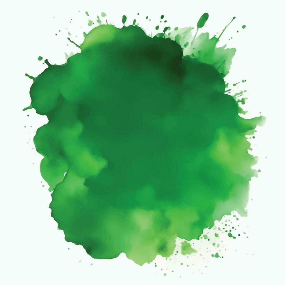 Green watercolor background vector