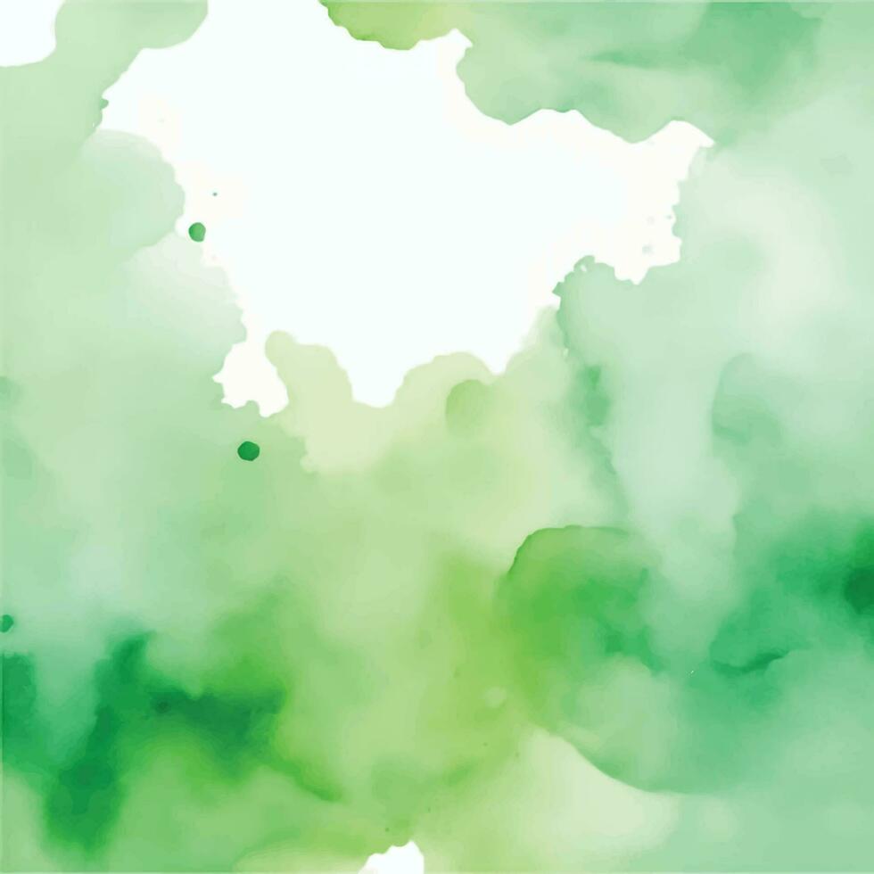 Green watercolor background vector
