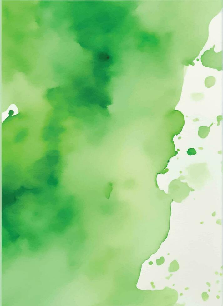 Green watercolor background vector