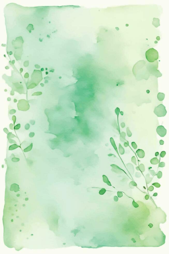 Green watercolor background vector