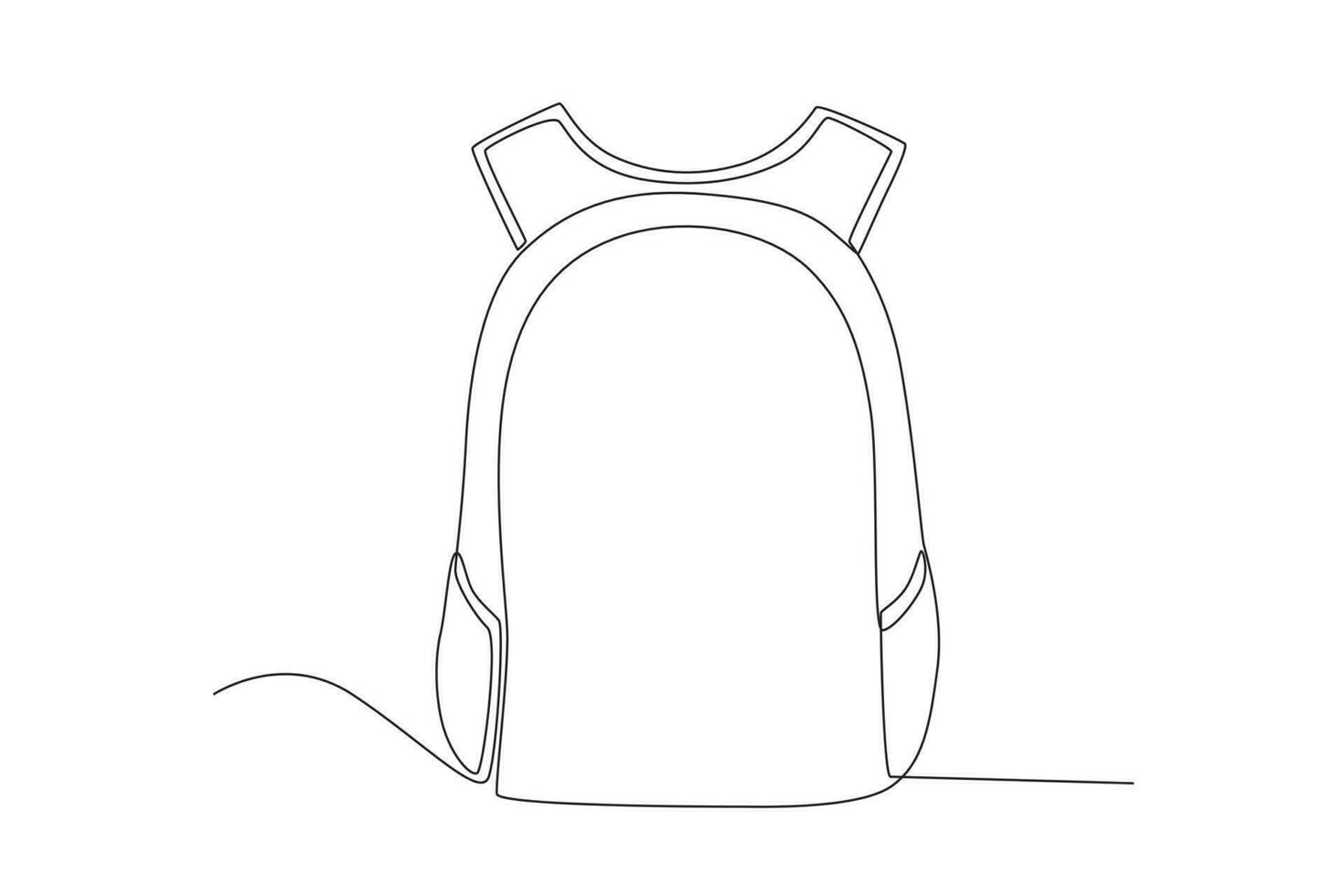 A schoolbag with a pocket on the side vector