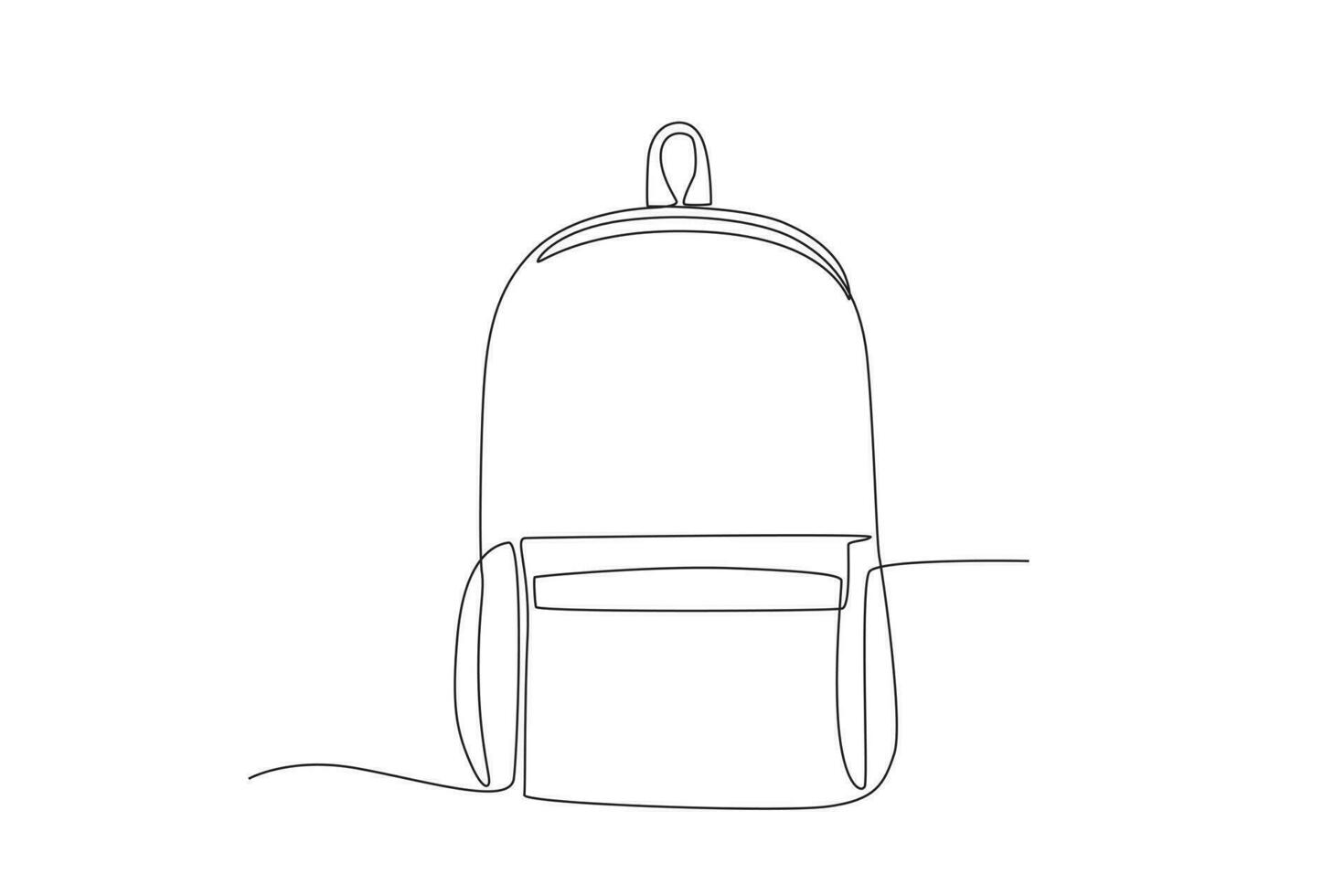 A backpack with a pocket in front of it vector