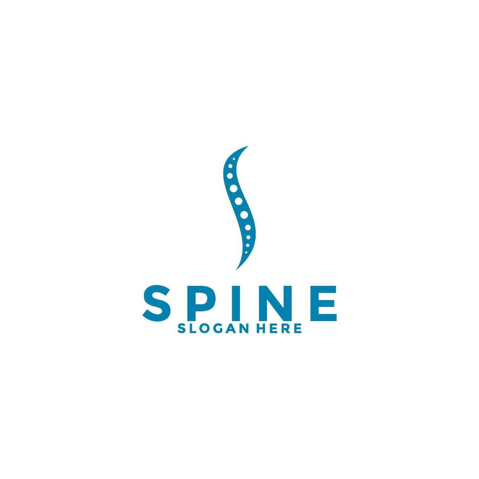 Spine logo design template icon,Chiropractic logo design unique idea concept vector