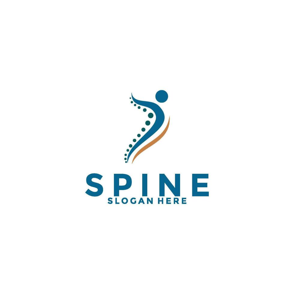 Spine logo design template icon,Chiropractic logo design unique idea concept vector
