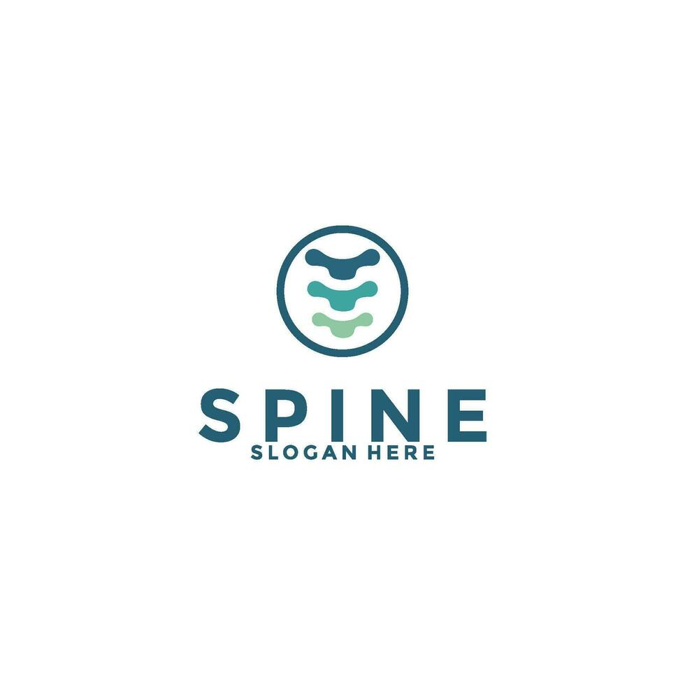 Spine logo design template icon,Chiropractic logo design unique idea concept vector