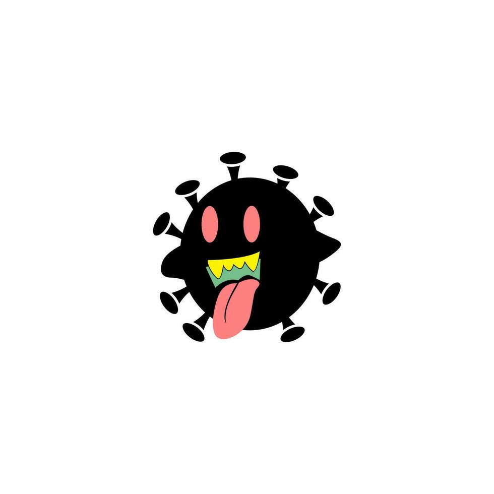 Black Corona Evil Flat illustration vector