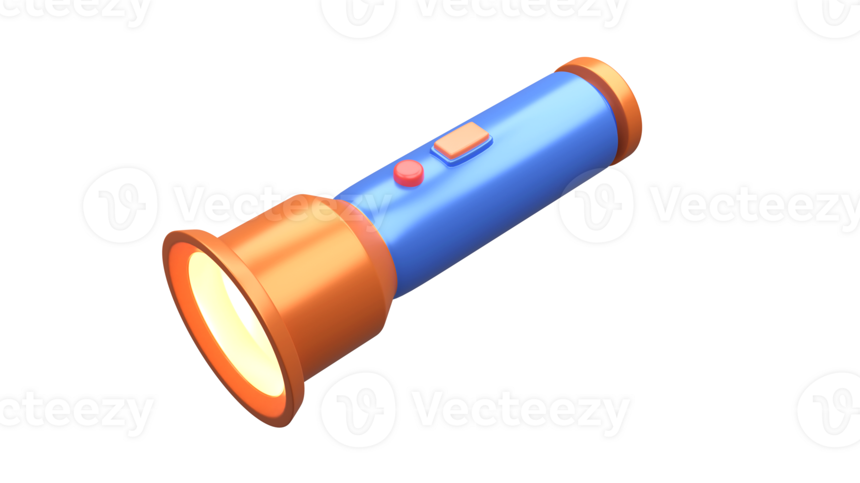 3d representación de antorcha, portátil antorcha ligero para cámping, emergente ligero fuente png