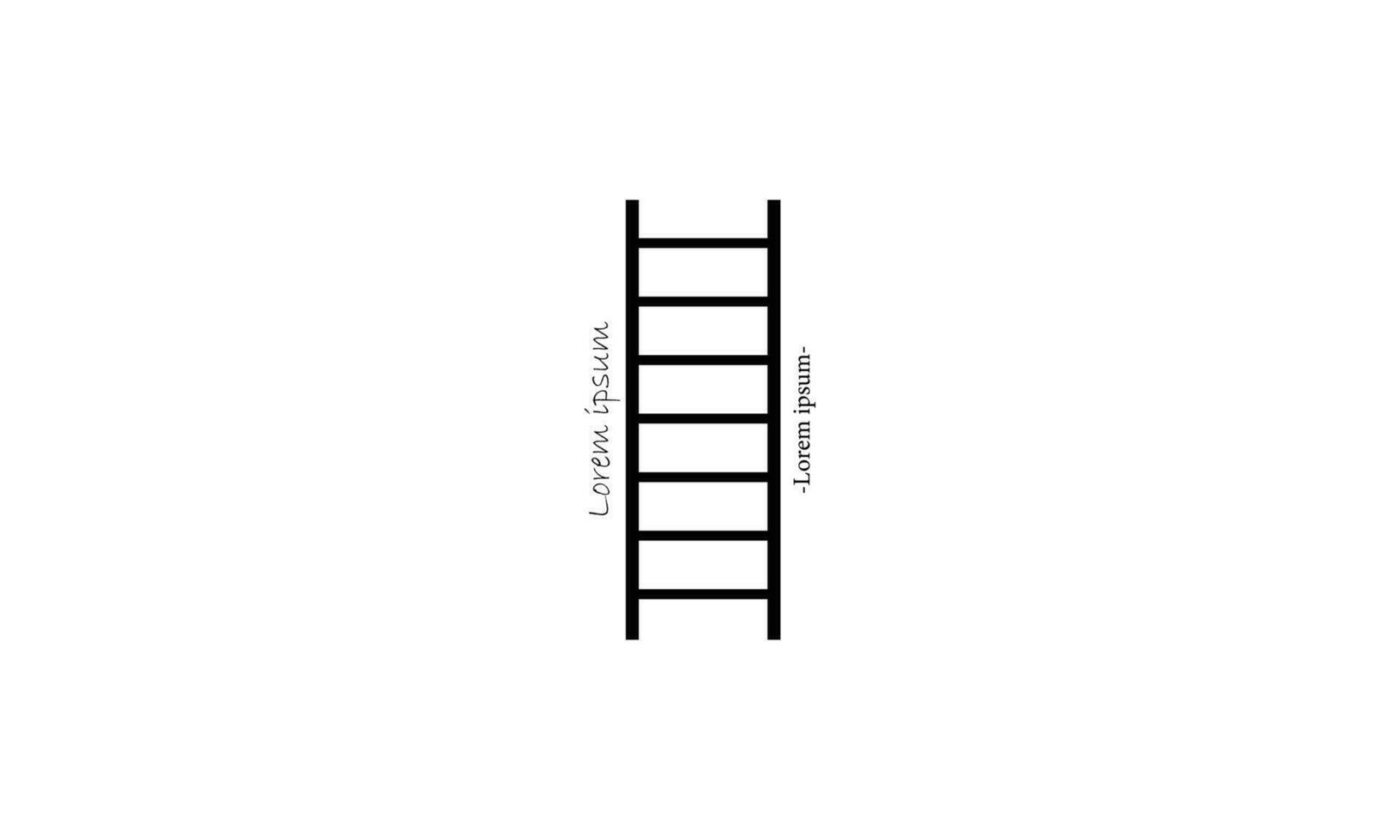 ladder company logo design black minimalistic vector