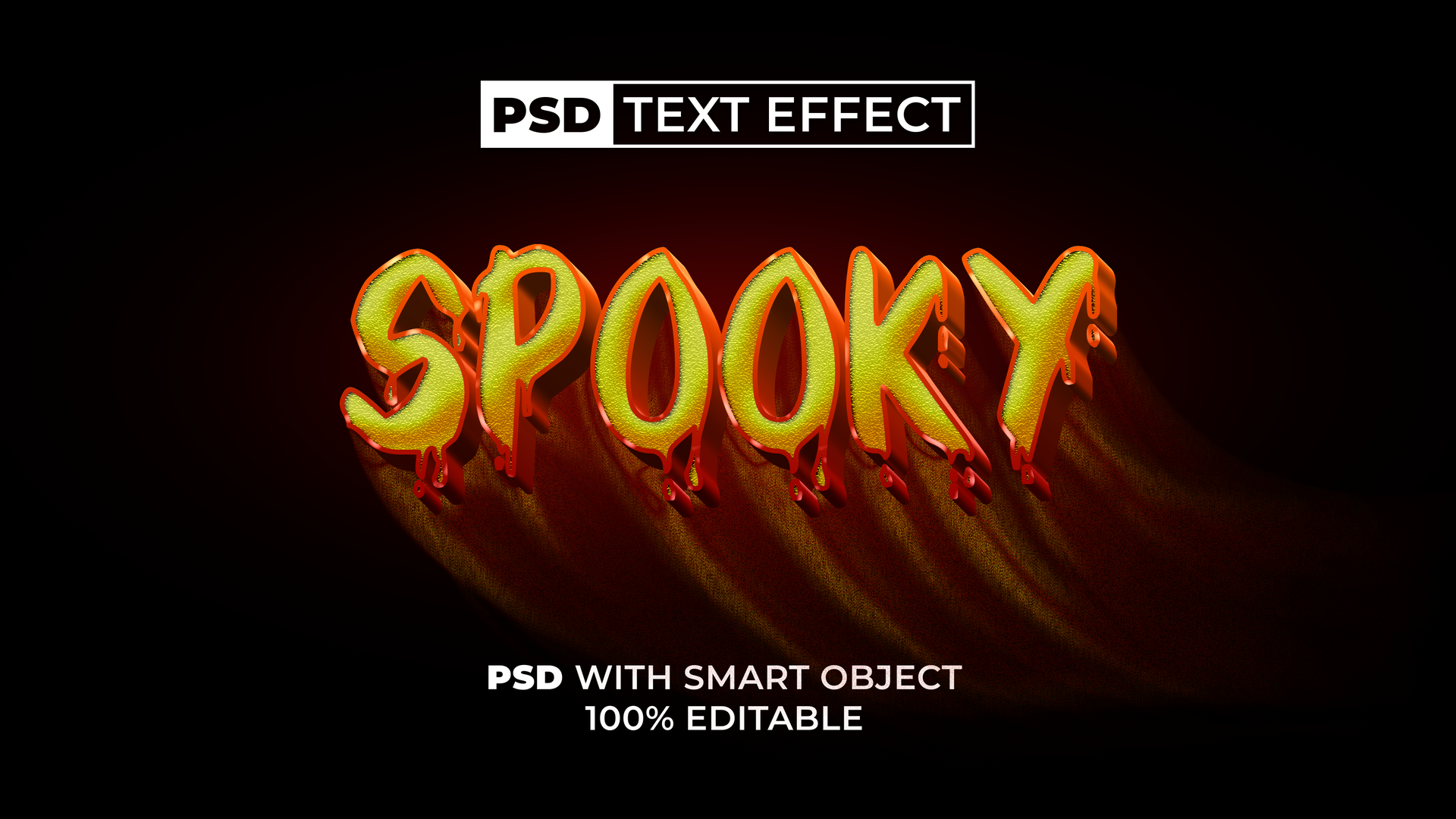 Spooky text effect liquid style. Editable text effect. 28595560 PSD