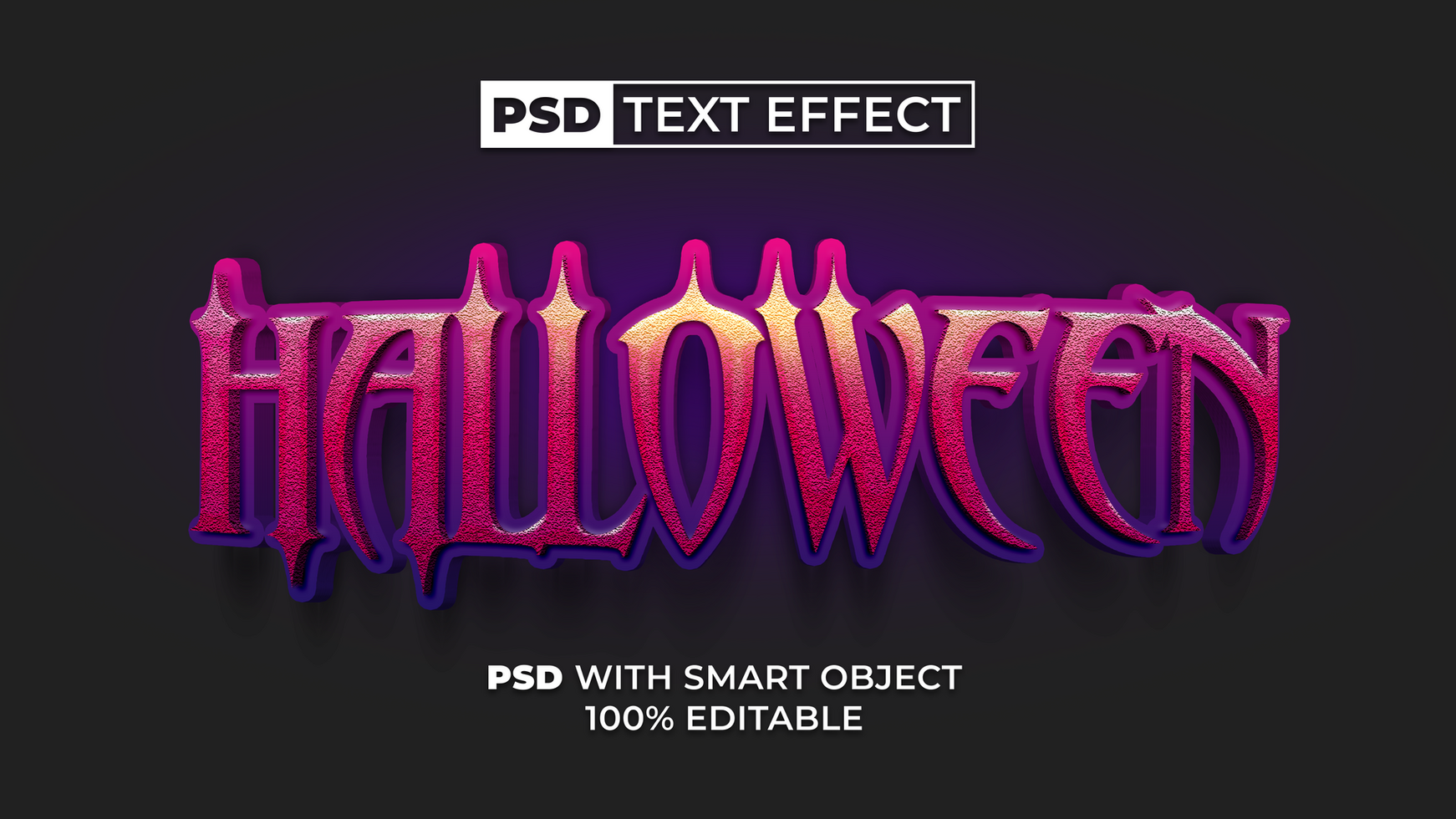 Halloween text effect style. Editable text effect. psd