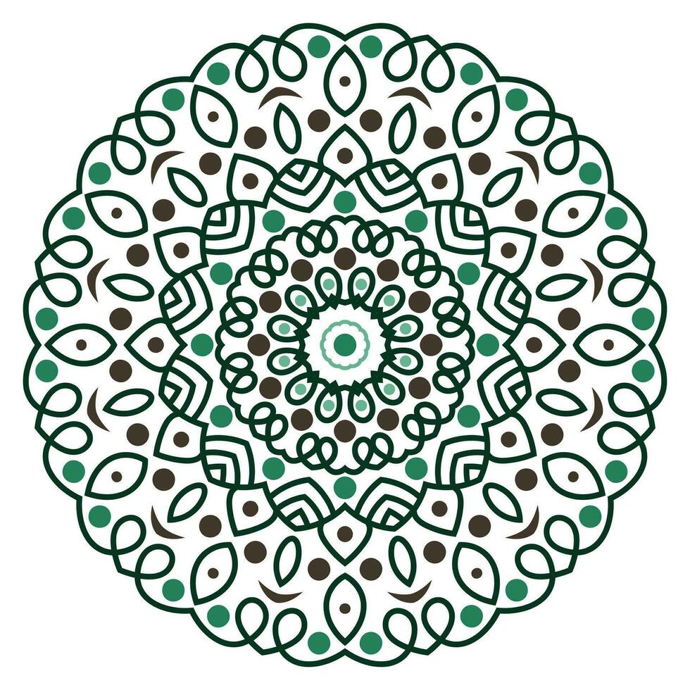 Mandala vector simple abstract round flower silhouette