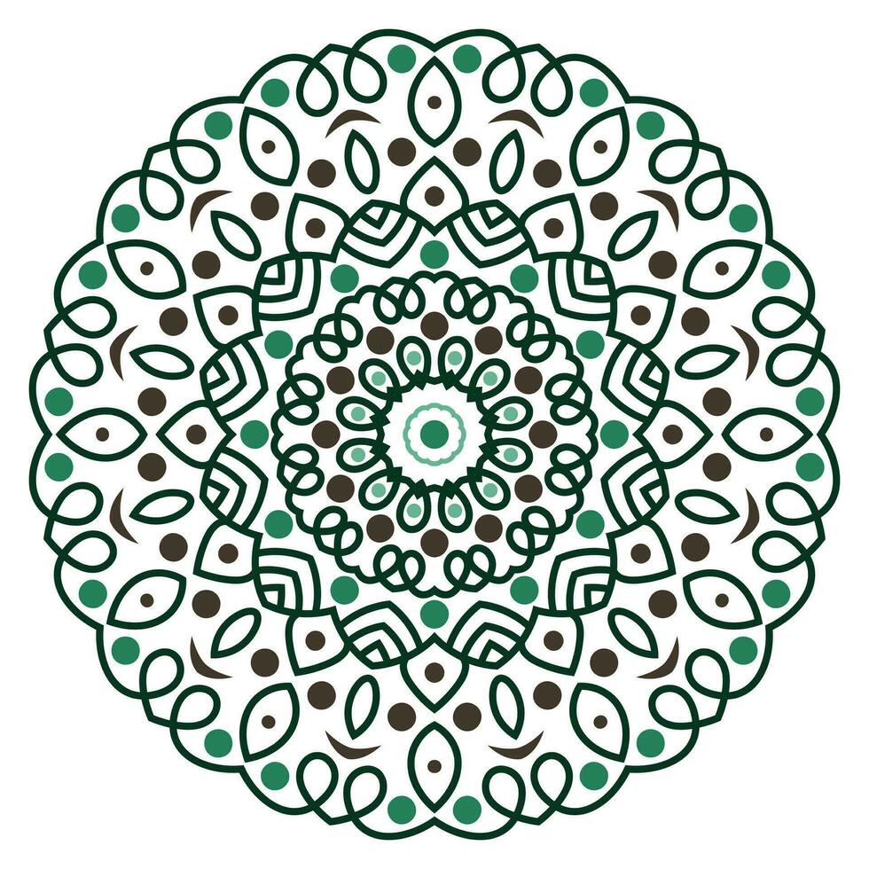 Mandala vector simple abstract round flower silhouette