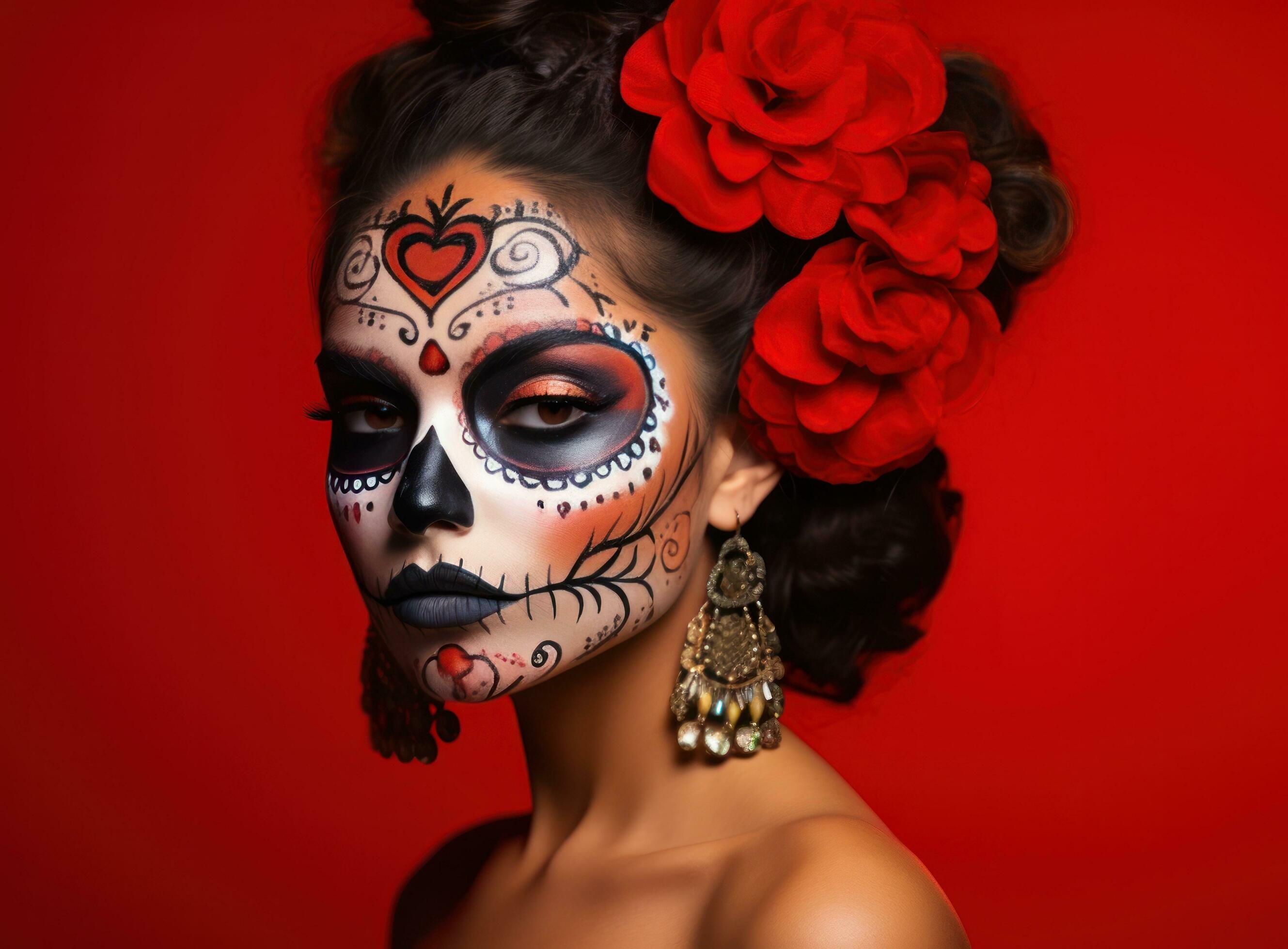 With Sugar Skull Makeup 28595711