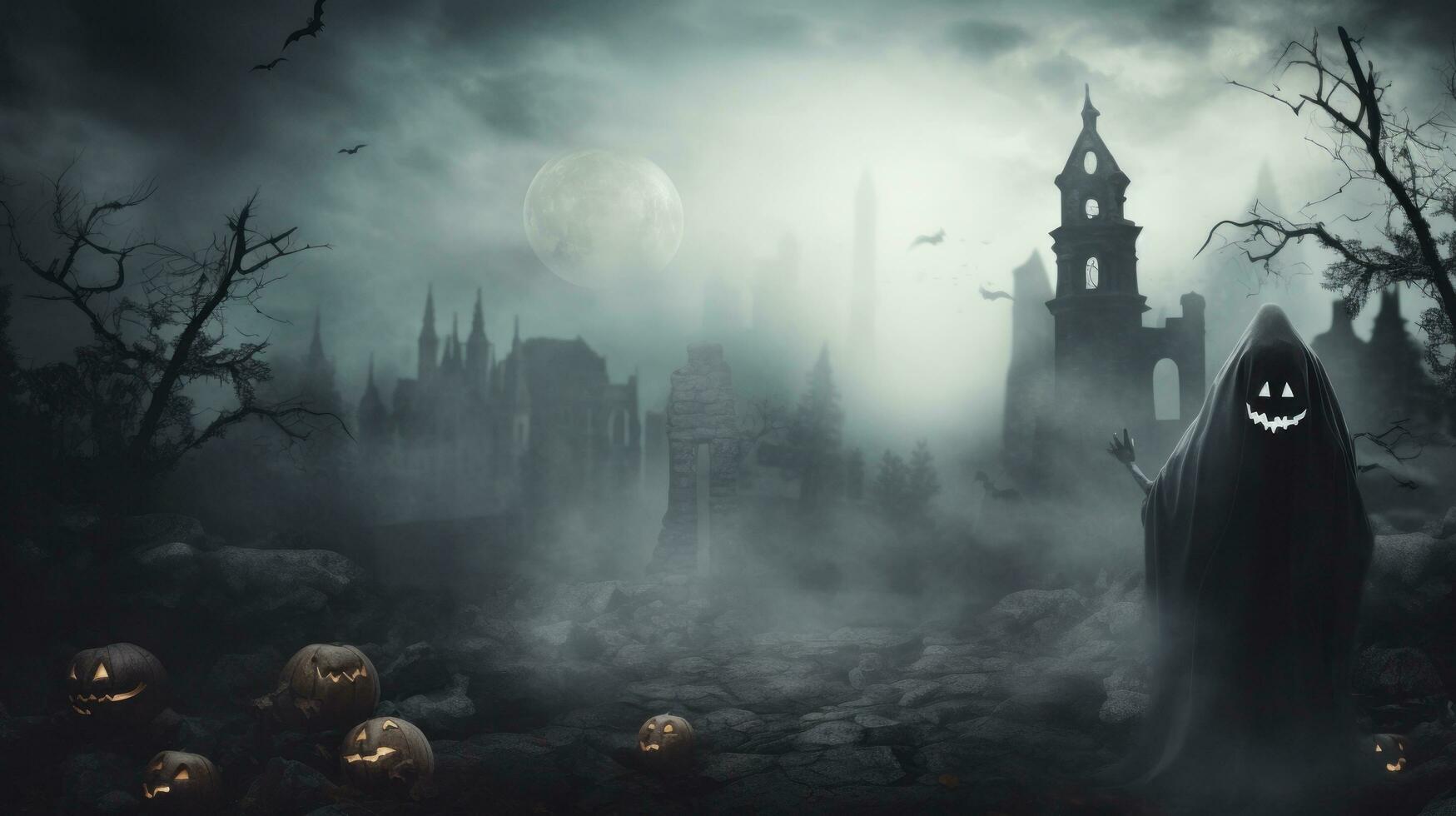 Spooky Halloween background photo