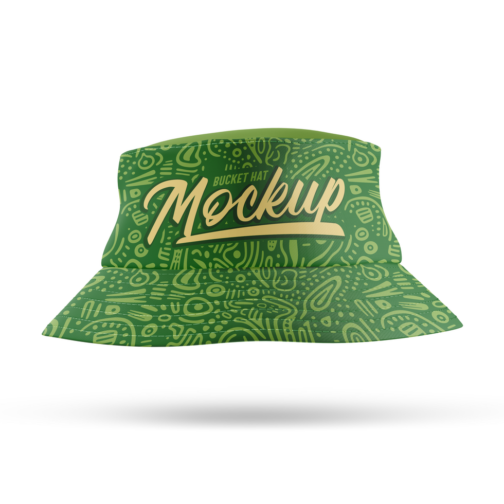 Bucket hat mockup front view psd