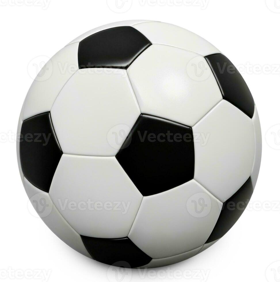 Soccer ball isolated on white background. AI Generative photo