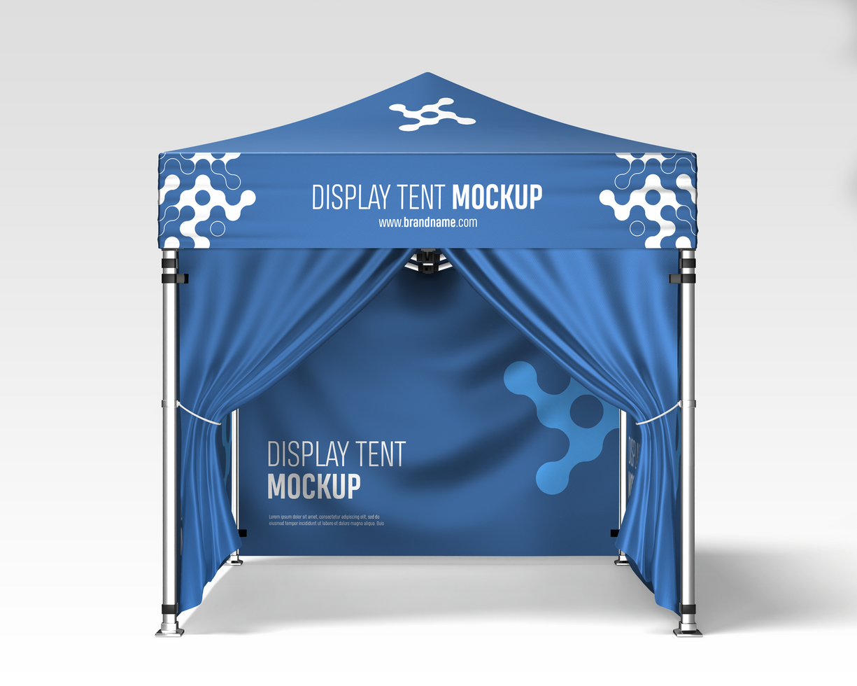 Promotion display tent mockup psd