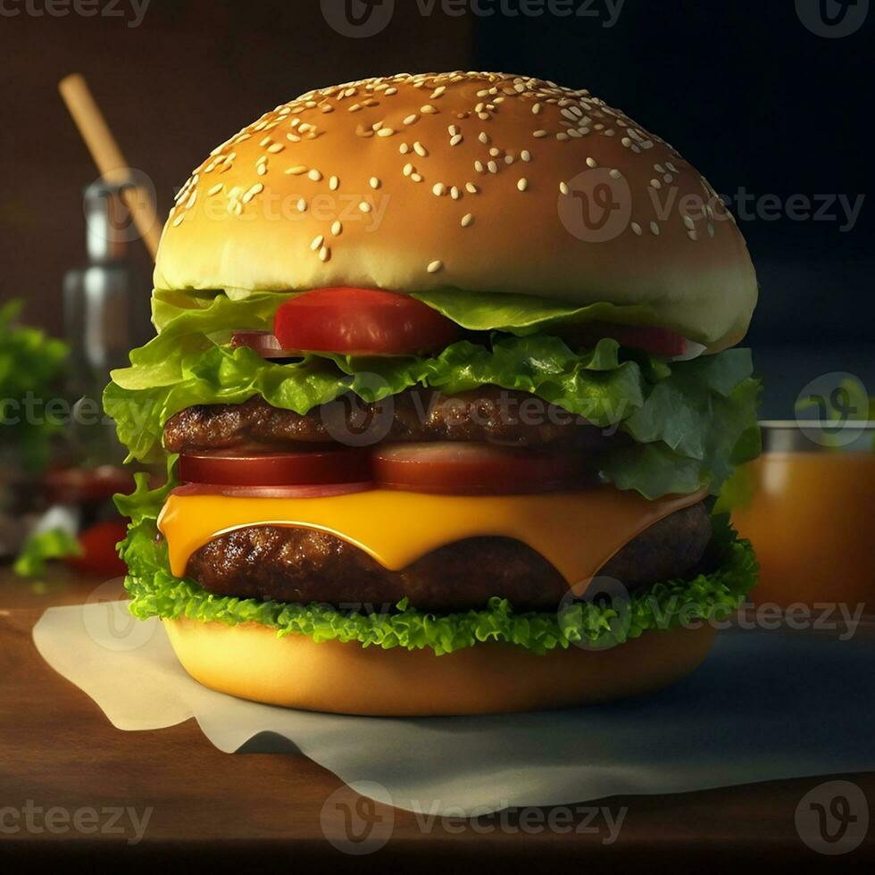 Burger background AI Generated image photo