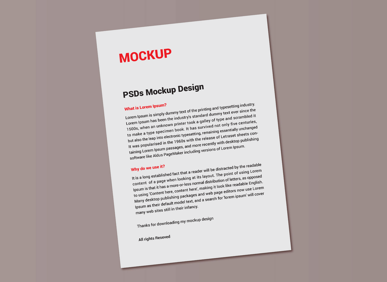 Free PSD mockup