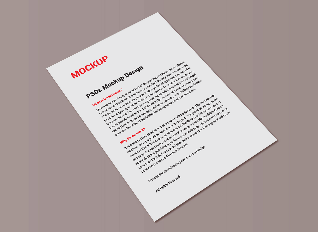 Free PSD mockup