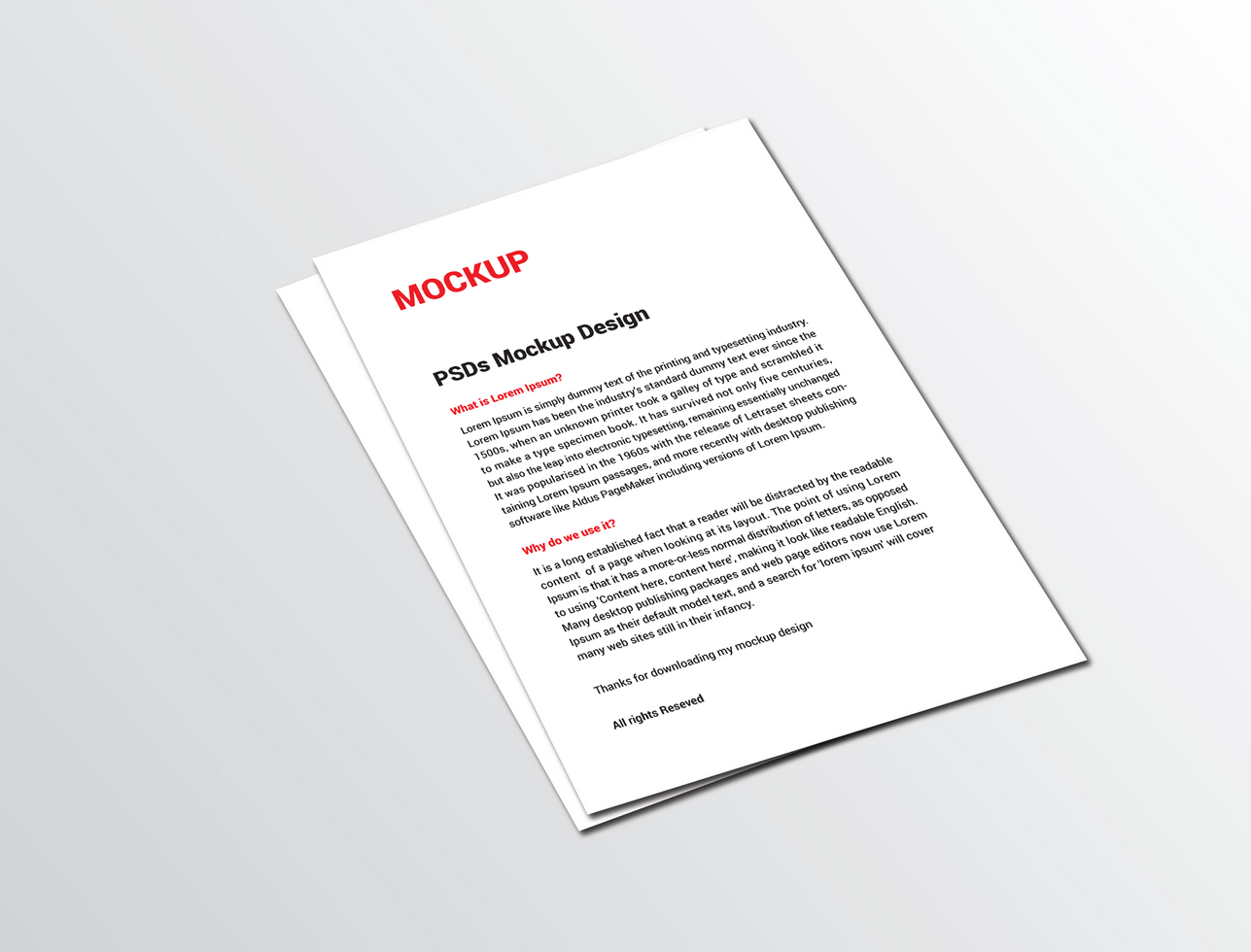 Free PSD mockup