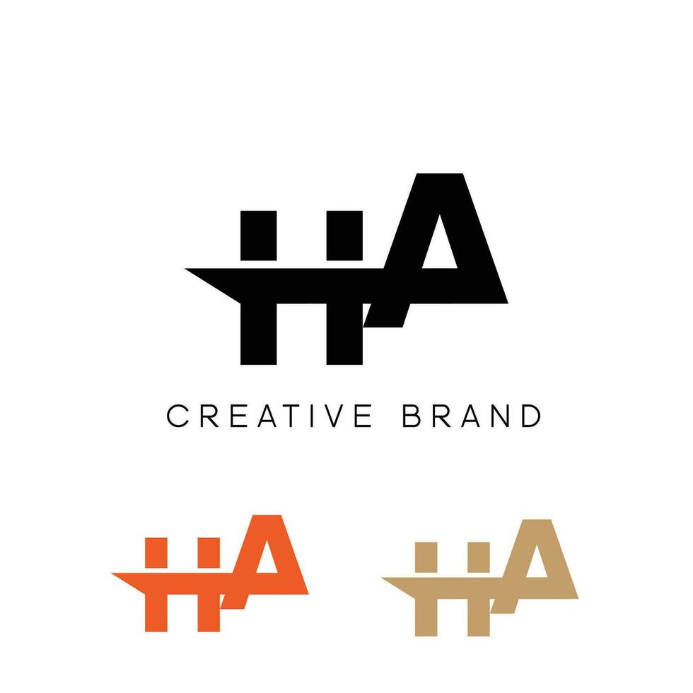 HA initial letter logo vector