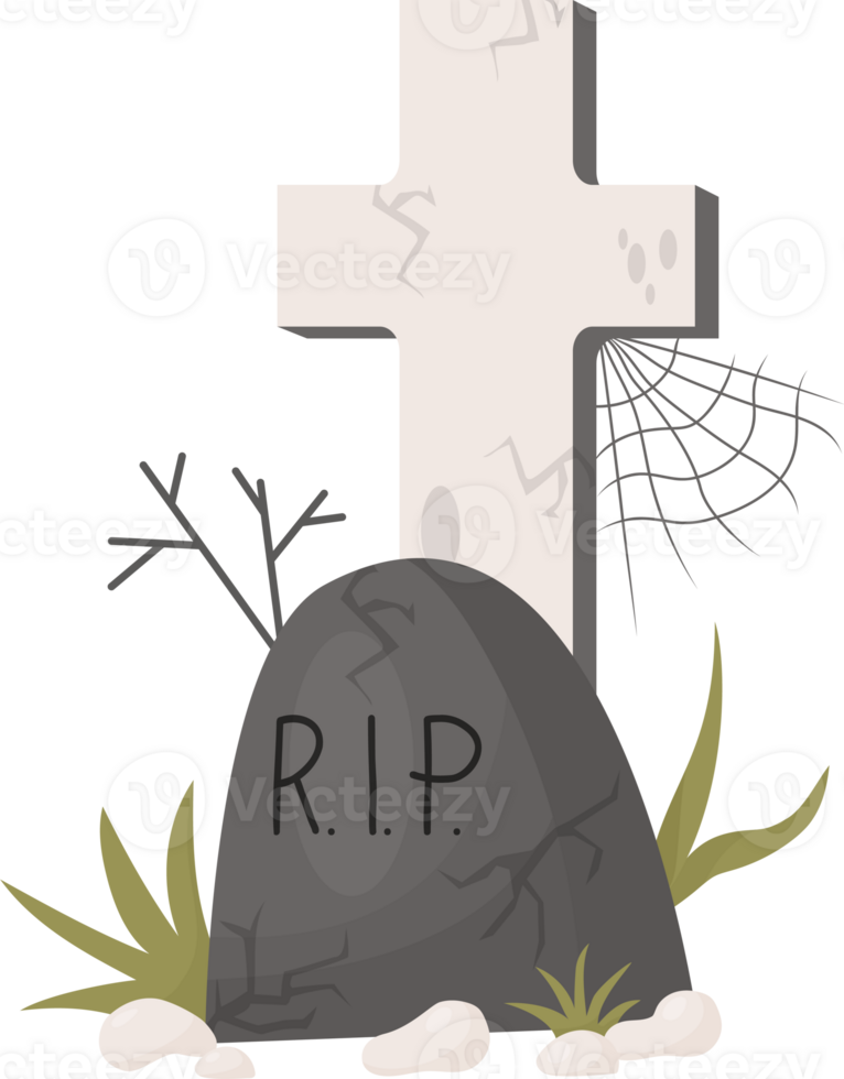 Grave headstone with cross png