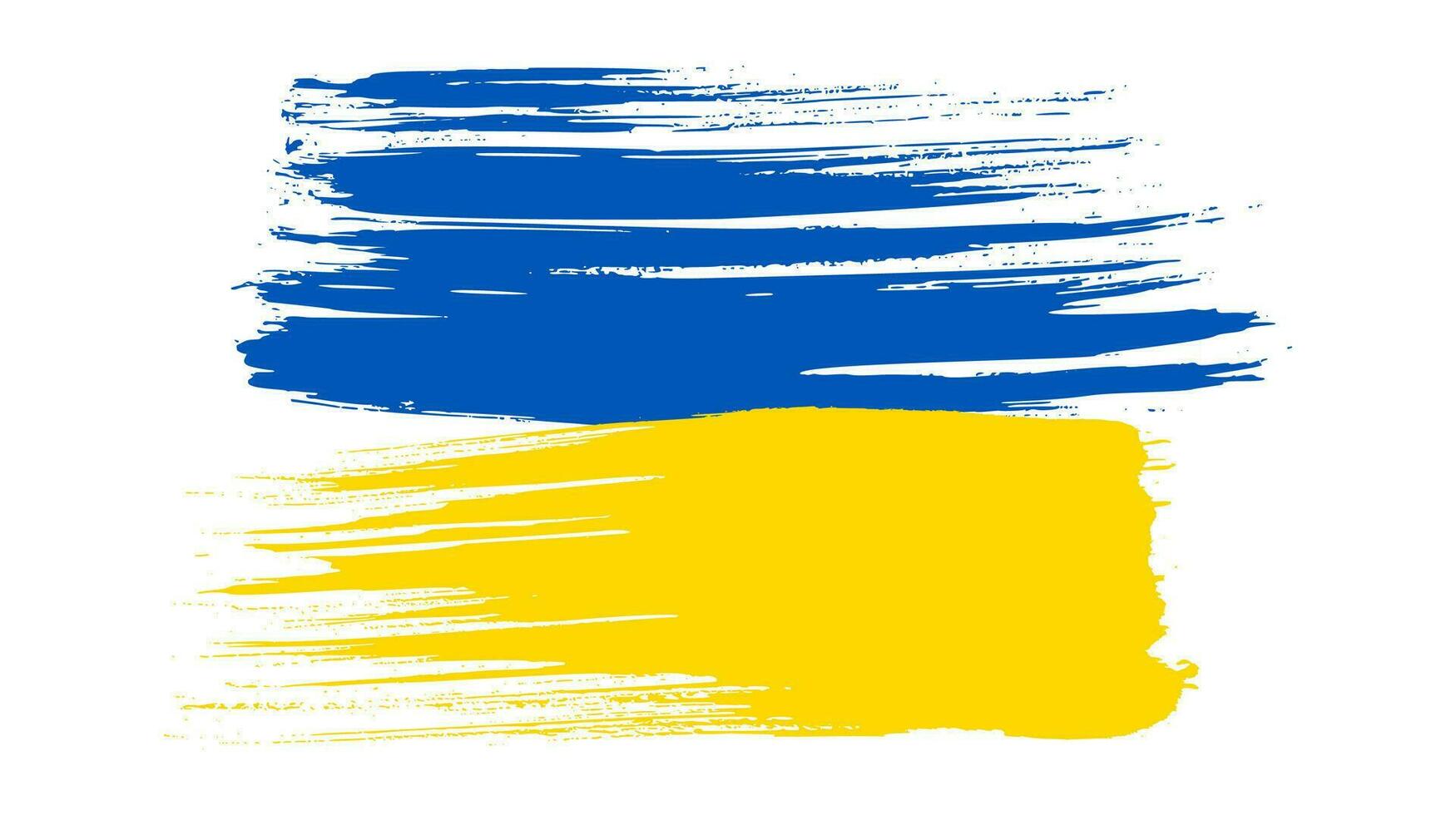 Ukrainian national flag in grunge style vector