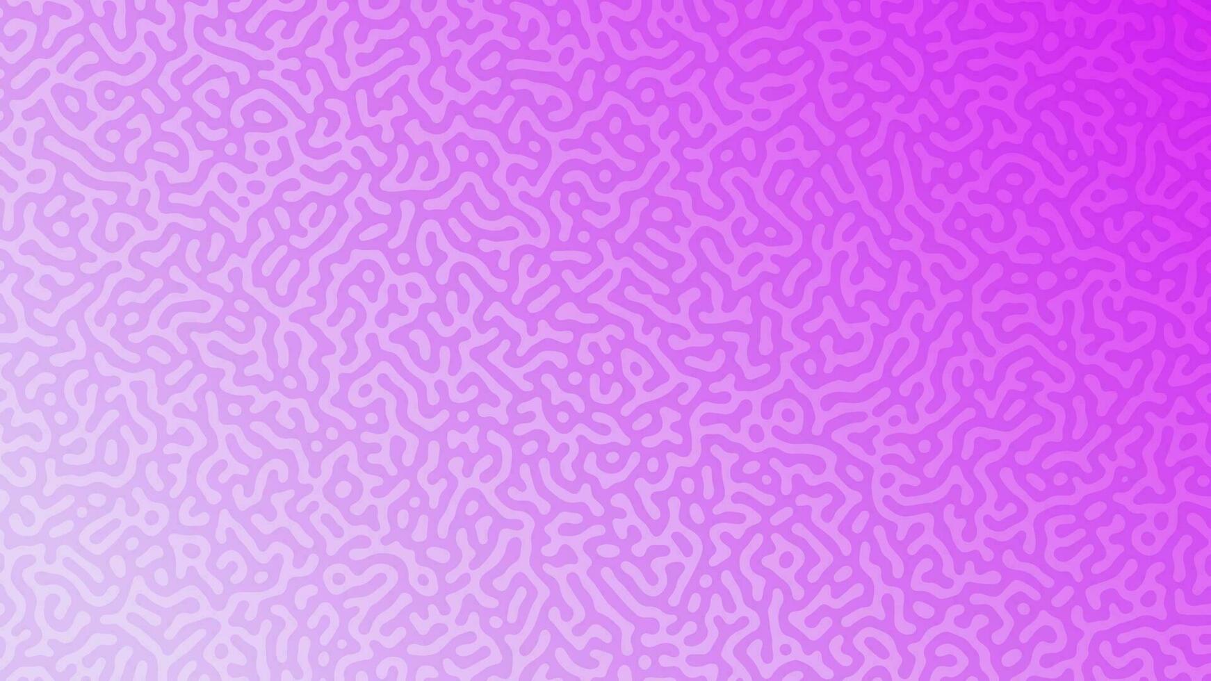 Purple Turing reaction gradient background. Abstract diffusion pattern with chaotic shapes. Vector illustration.