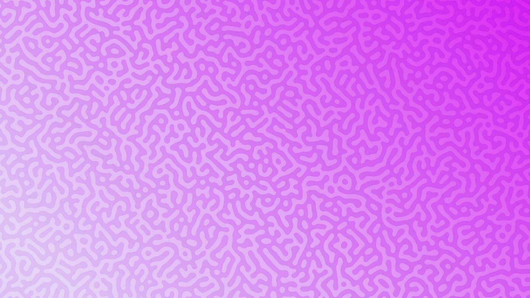 Purple Turing reaction gradient background. Abstract diffusion pattern with chaotic shapes. Vector illustration.