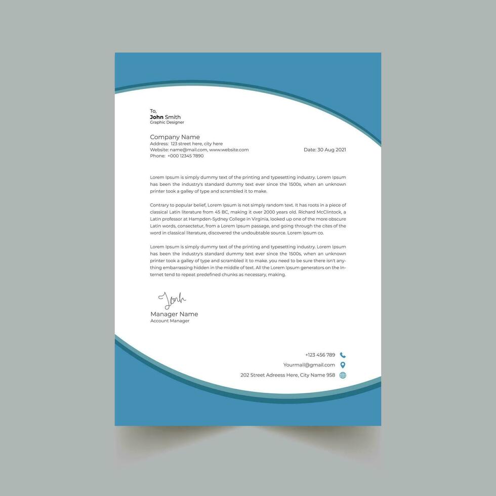 Letterhead Design Template vector