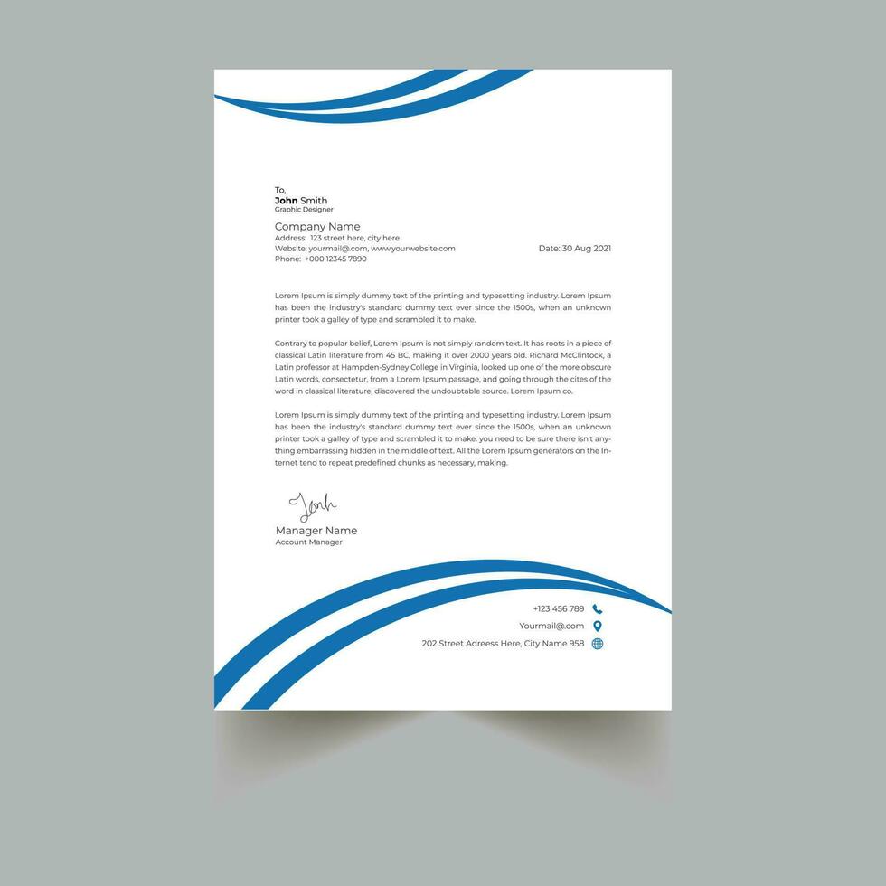 Corporate Letterhead Design vector