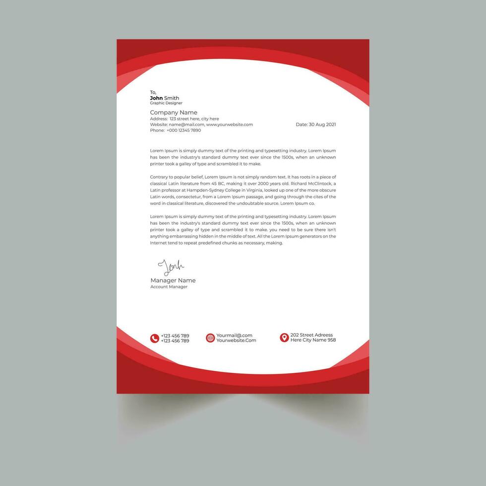 Corporate Letterhead Design vector