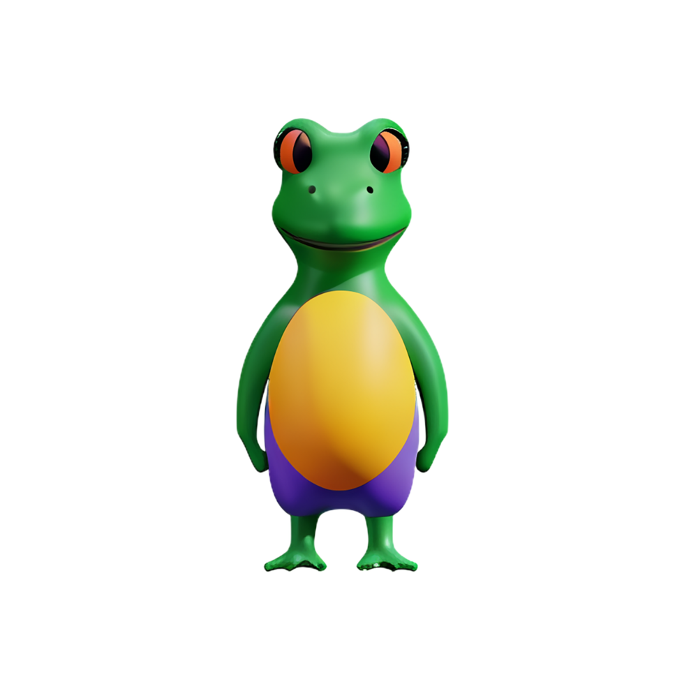 frog 3d rendering icon illustration png