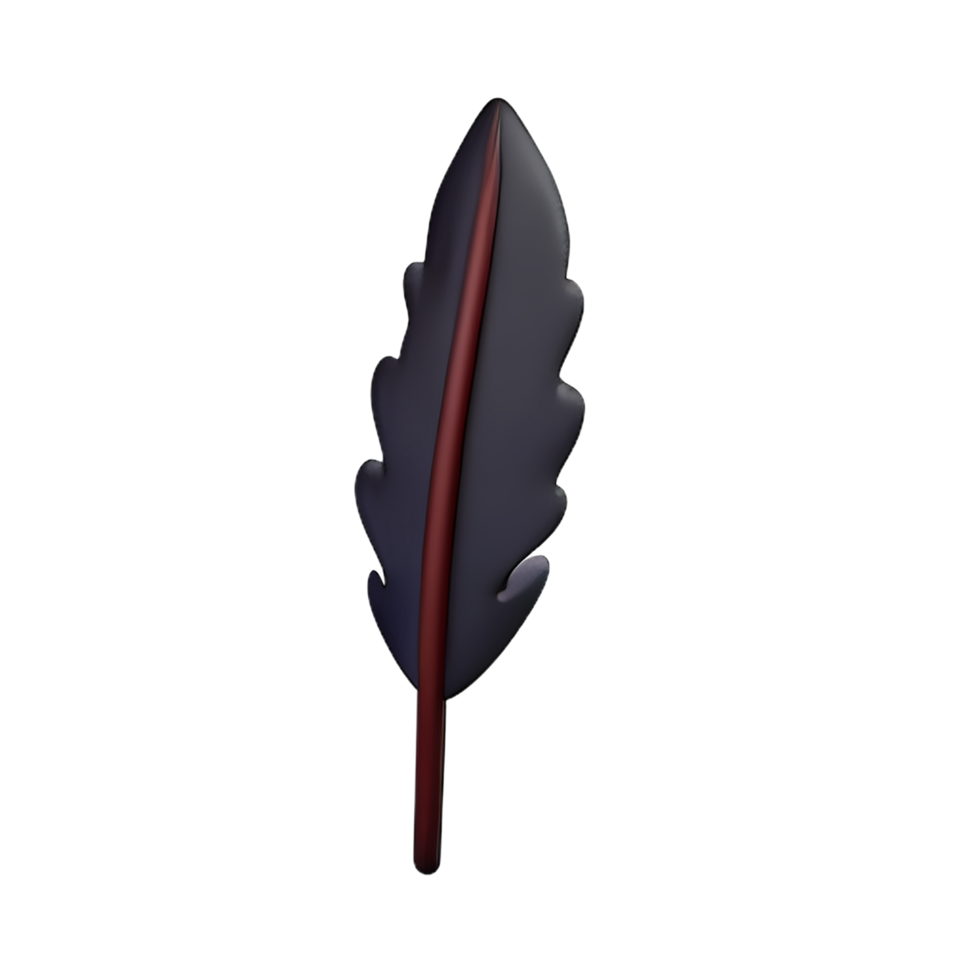 feather 3d rendering icon illustration png