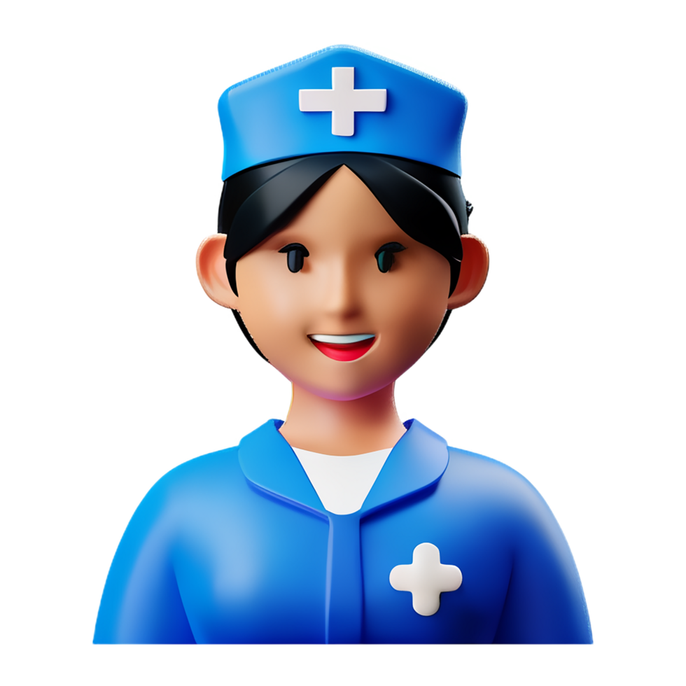 nurse 3d rendering icon illustration png