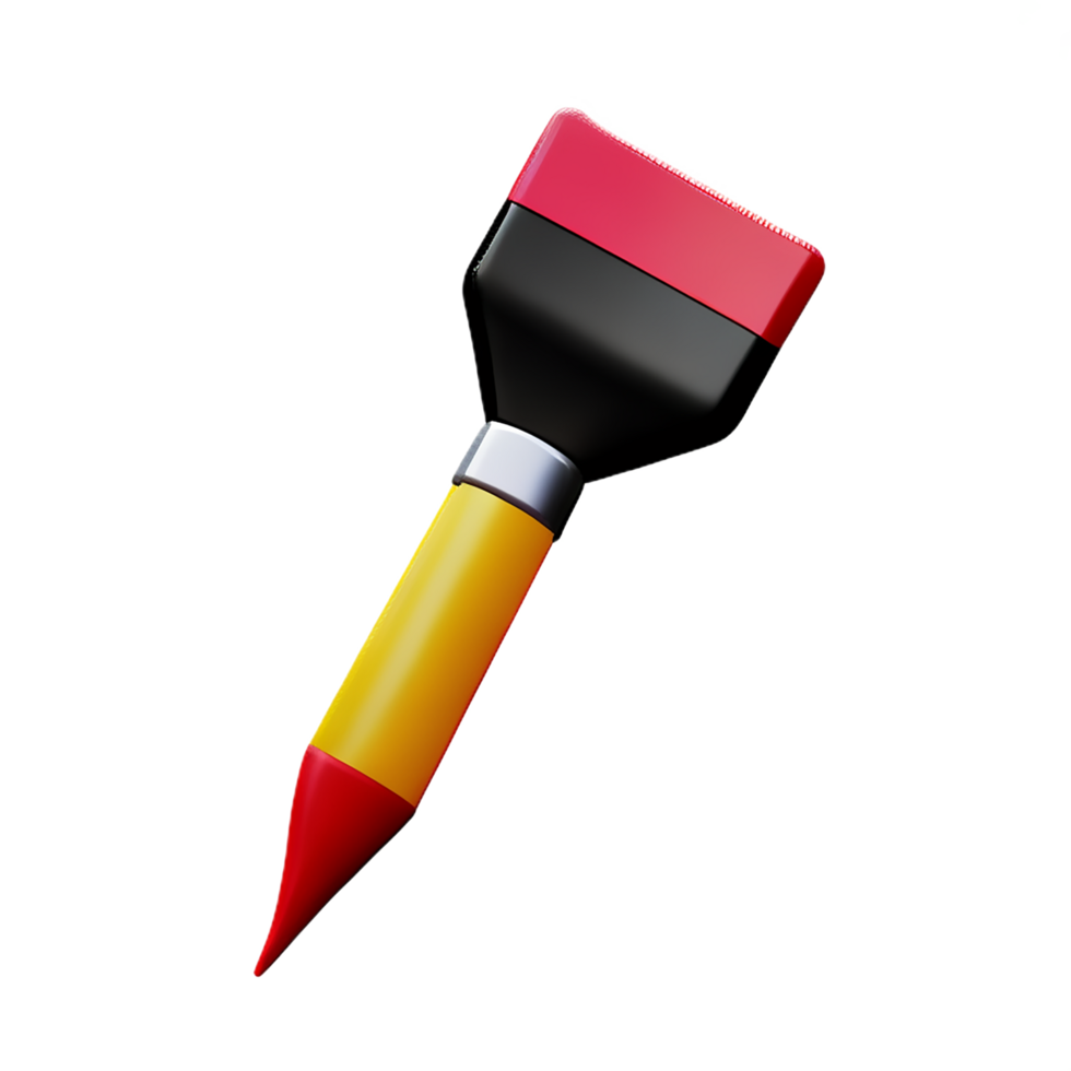 paint brush 3d rendering icon illustration png