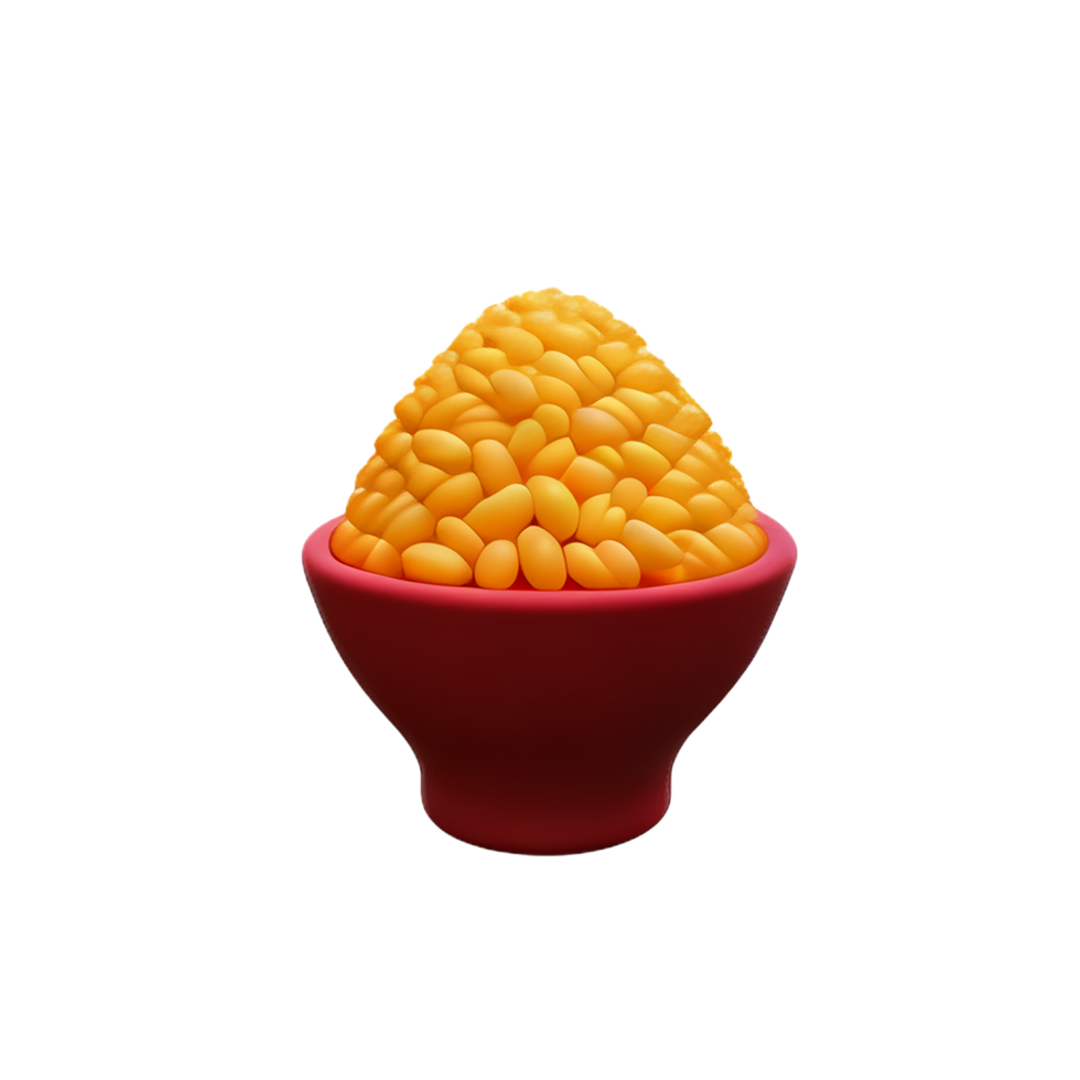 rice 3d rendering icon illustration png