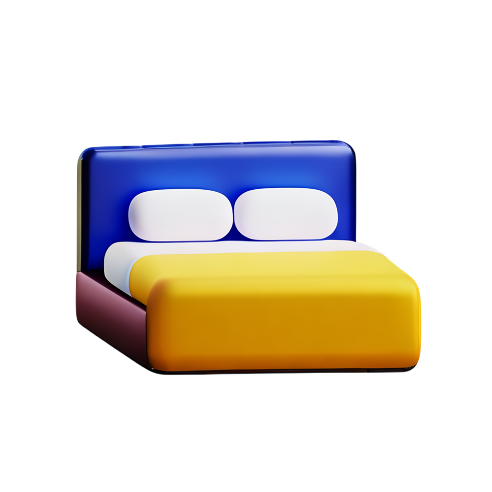 bed 3d renderen icoon illustratie png