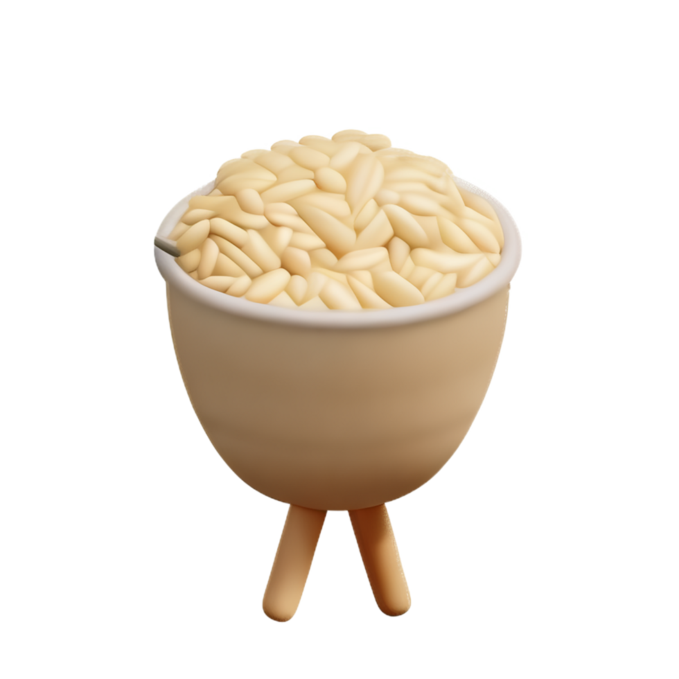 arroz 3d Renderização ícone ilustração png