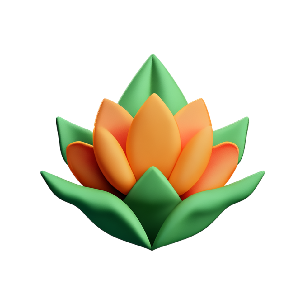 lotus 3d rendering icon illustration png