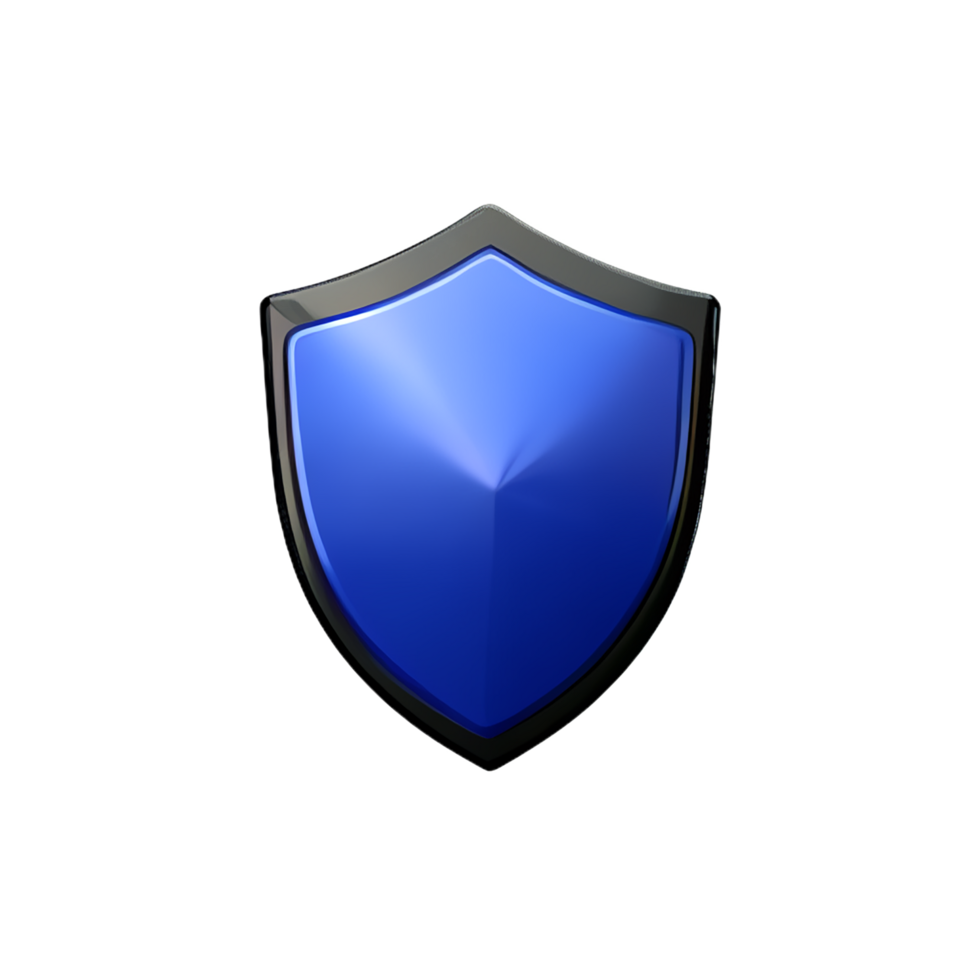 shield 3d rendering icon illustration png