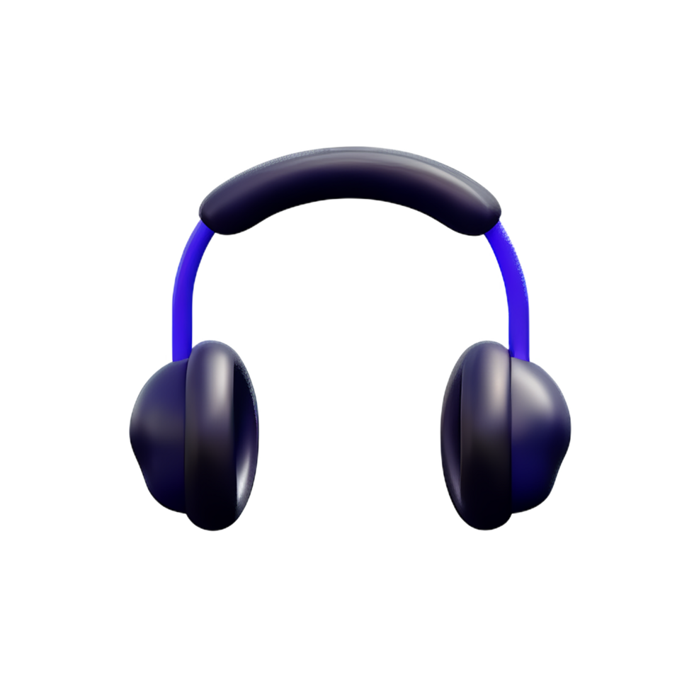 headphones 3d rendering icon illustration png