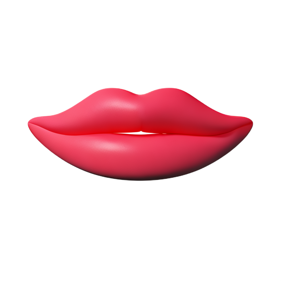 lip 3d rendering icon illustration png