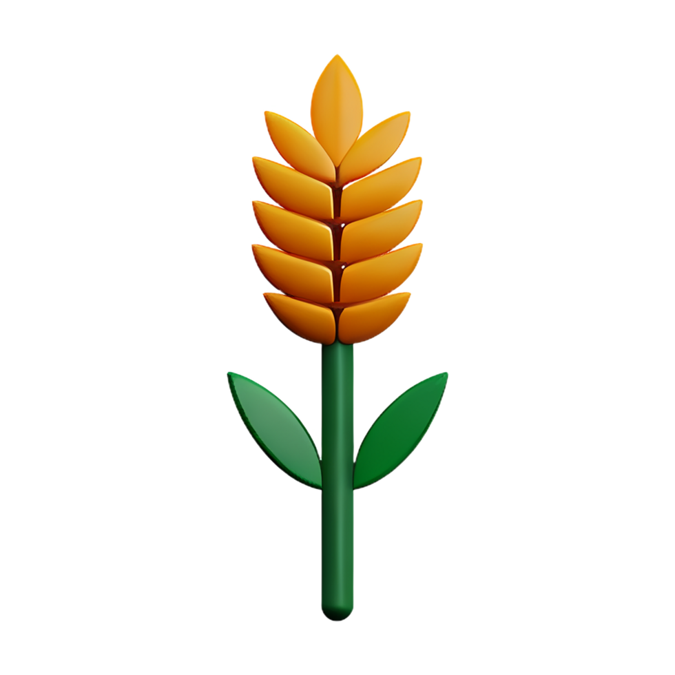 wheat 3d rendering icon illustration png