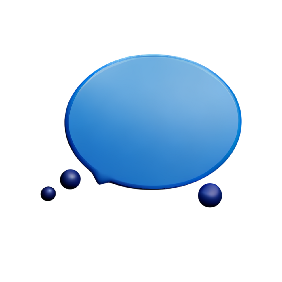 thought bubble 3d rendering icon illustration png