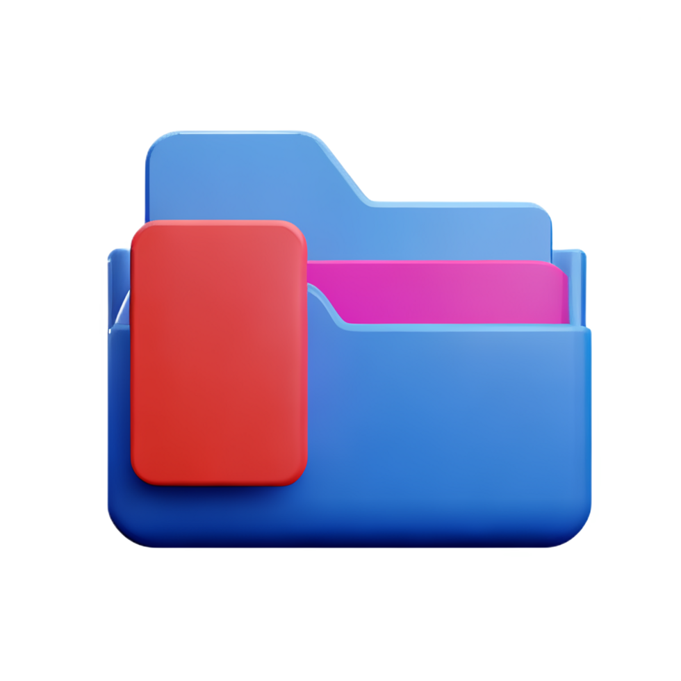 folder 3d rendering icon illustration png