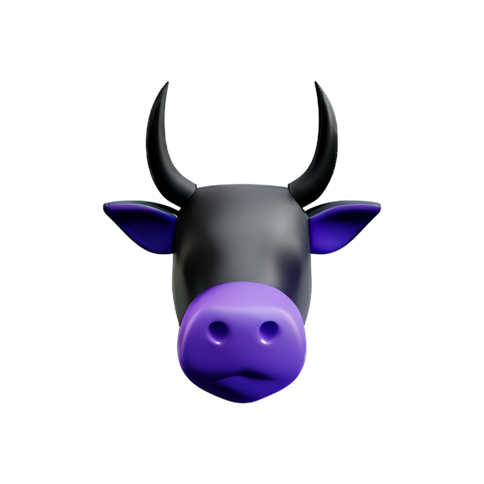 Stier 3d Rendern Symbol Illustration png